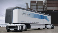 Pictured: One of Hyundai's concept vehicles, an autonomous container transportation system called Trainer Drone. Image: Hyundai